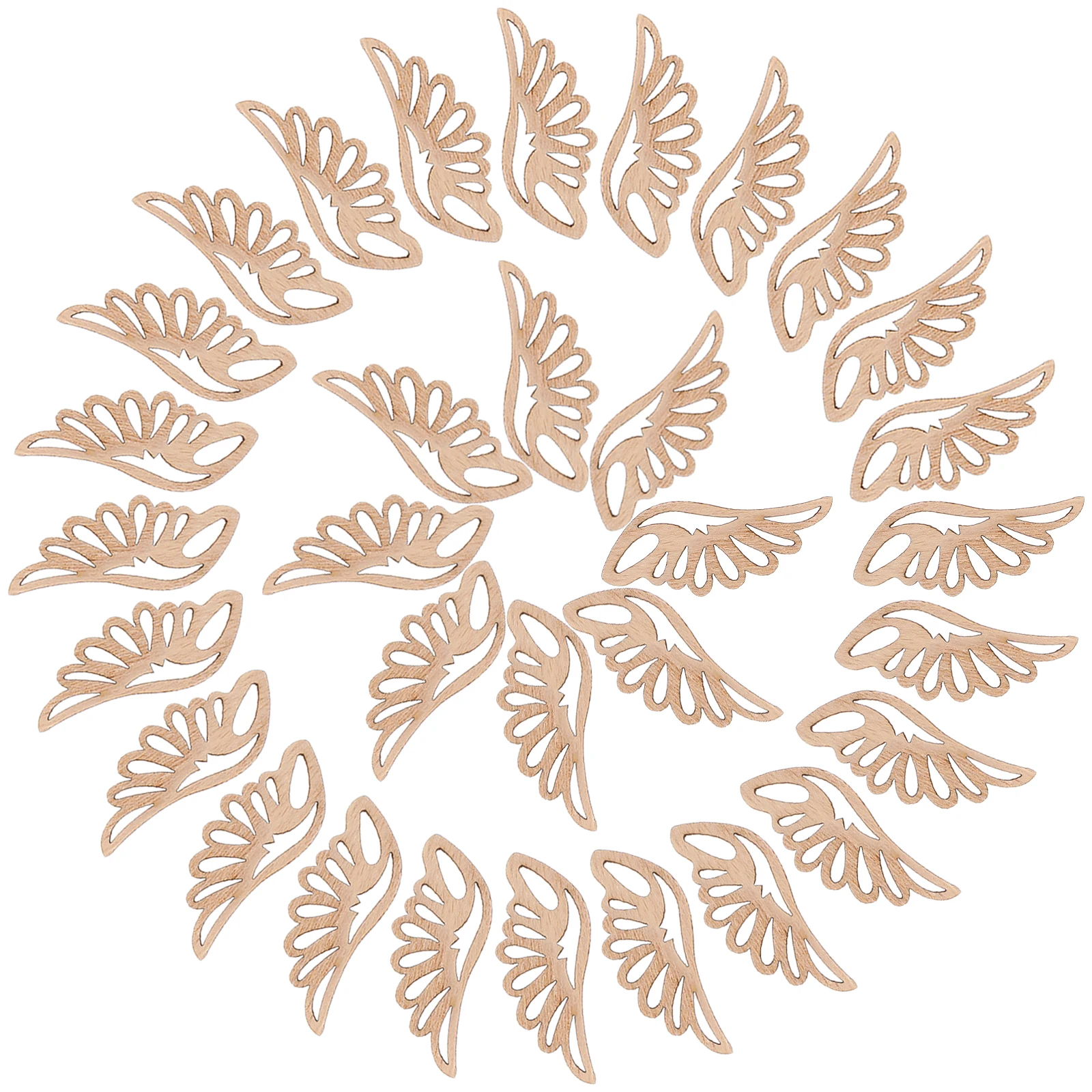 50 Pcs Ornaments Angel Wings Wood Piece Crafts Decorations for Wall Decorate Wooden Beads
50 Pcs Ornaments Angel Wings Wood Piece Crafts Decorations for Wall Decorate Wooden Beads