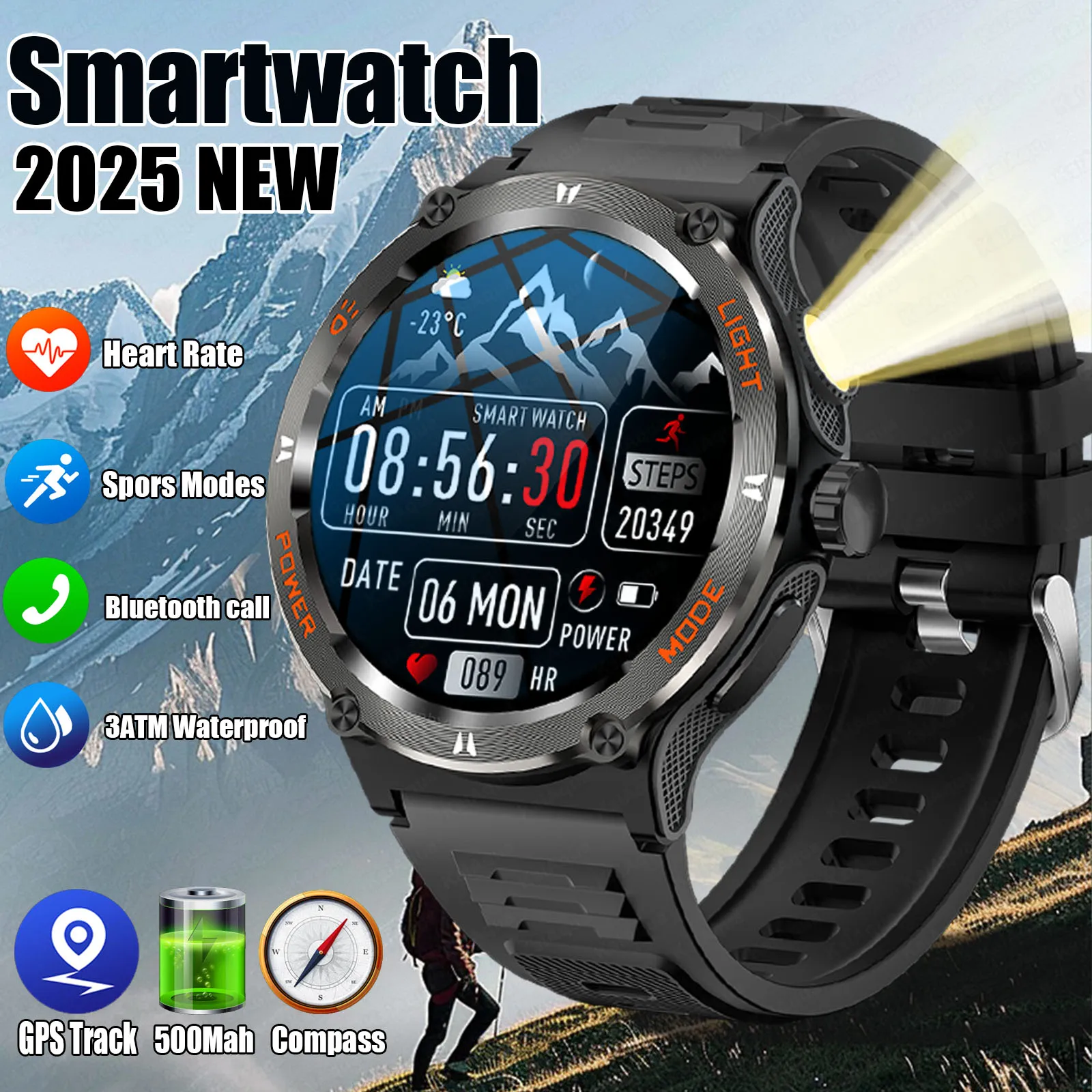 New For Xiaomi Huawei Rugged Military Smart Watch Men HD AMOLED Bluetooth Call GPS Track 500Mah 3ATM Waterproof Smartwatches
New For Xiaomi Huawei Rugged Military Smart Watch Men HD AMOLED Bluetooth Call GPS Track 500Mah 3ATM Waterproof Smartwatches