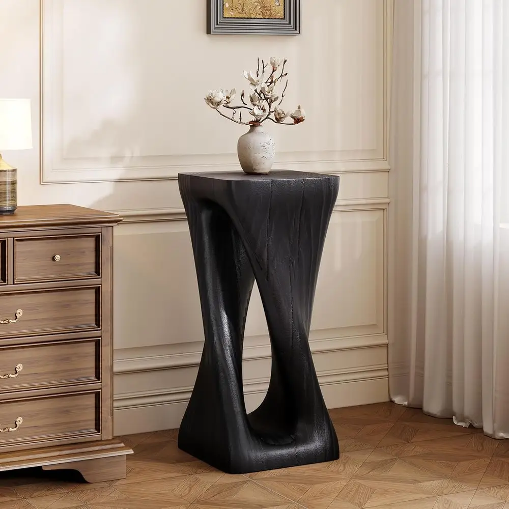 12.5 Decorative Accent Side Table - Lightweight Concrete, Wood Texture, Black for Garden, Patio, Balcony, Beach, or Pool Side
12.5 Decorative Accent Side Table - Lightweight Concrete, Wood Texture, Black for Garden, Patio, Balcony, Beach, or Pool Side