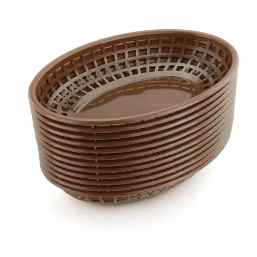 Fast Food Baskets, 9 1/4-Inch x 6-Inch Oval, Set of 12, Brown
Fast Food Baskets, 9 1/4-Inch x 6-Inch Oval, Set of 12, Brown