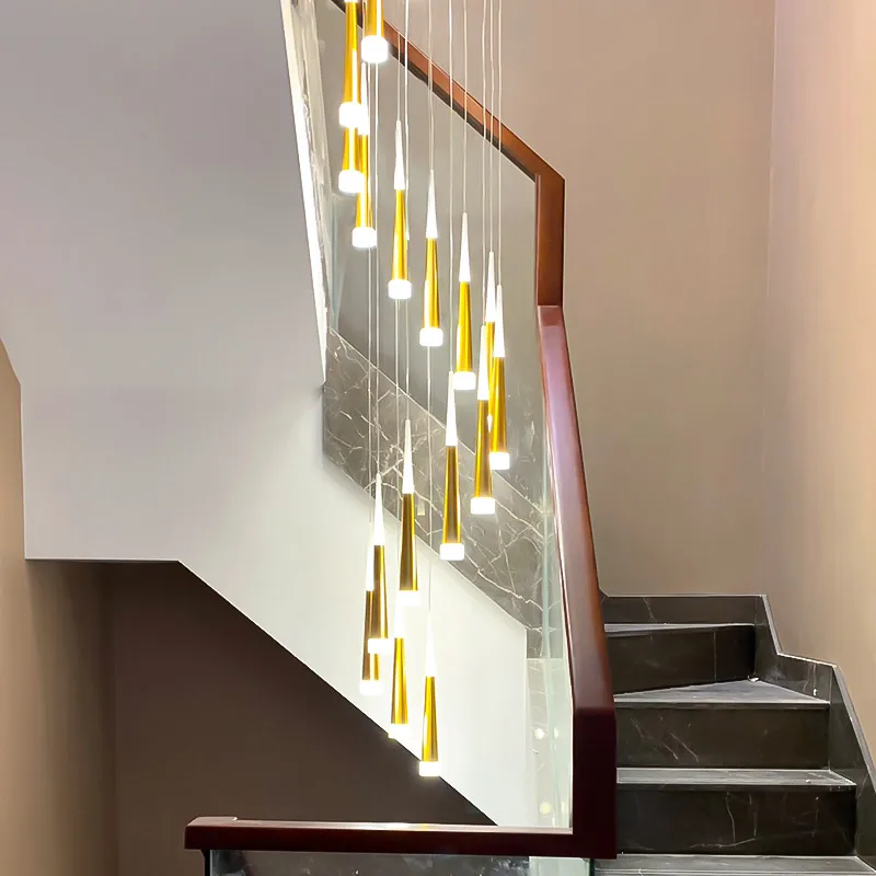 Nordic Modern Creative Stair Chandelier Led Attic Chandelier Interior Lighting Single-family Villa Chandelierhouse
Nordic Modern Creative Stair Chandelier Led Attic Chandelier Interior Lighting Single-family Villa Chandelierhouse