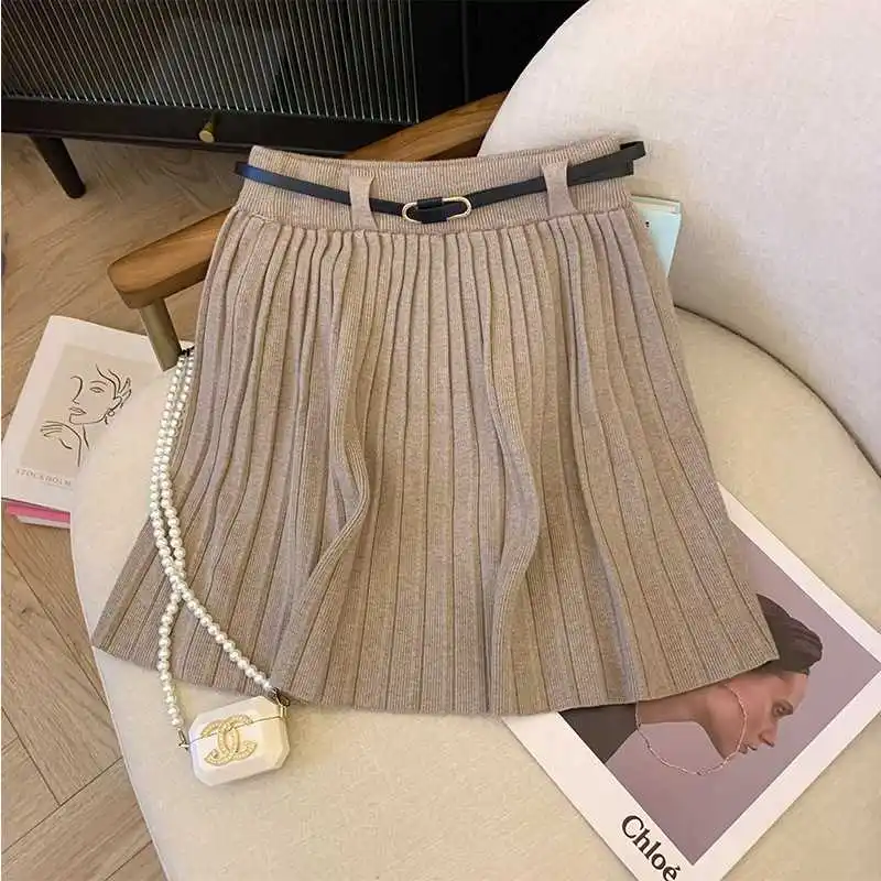 Olive een Ленивая вязаная плиссированная юбка с высокой талией Женская осенне-зимняя юбка трапециевидной формы Утягивающая юбка f-длины
Olive een Ленивая вязаная плиссированная юбка с высокой талией Женская осенне-зимняя юбка трапециевидной формы Утягивающая юбка f-длины