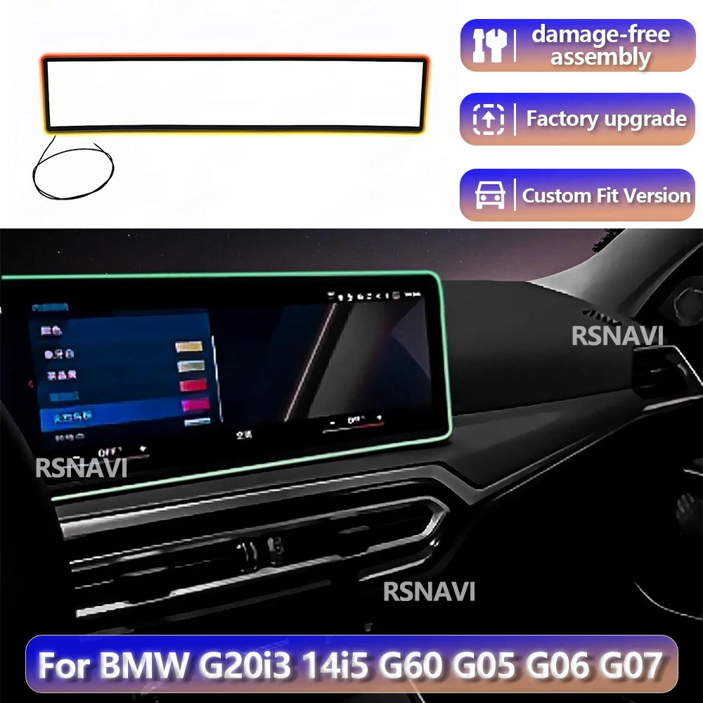 RGB color streamer For BMW G20 G26 G60 G05 X5 G06 X6 G07 X7 M3 M4 i3 i4 i5 Series 2018+ Car Monitor Display Part Screen Light
RGB color streamer For BMW G20 G26 G60 G05 X5 G06 X6 G07 X7 M3 M4 i3 i4 i5 Series 2018+ Car Monitor Display Part Screen Light