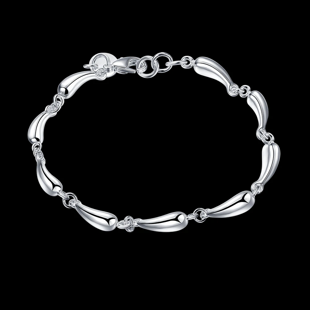Fine 925 Sterling Silver bracelet Drop cute chain women lady fashion charm jewelry wedding noble party gifts
Fine 925 Sterling Silver bracelet Drop cute chain women lady fashion charm jewelry wedding noble party gifts
