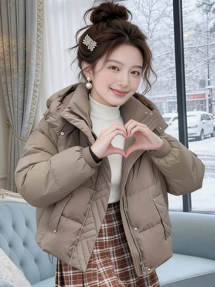 Trendy Fce Lined Thi Warm Winter Coat Women's Korean Sle Loose Fit Zipper Closure ort Cotton Jaet High Collar Hat
Trendy Fce Lined Thi Warm Winter Coat Women's Korean Sle Loose Fit Zipper Closure ort Cotton Jaet High Collar Hat