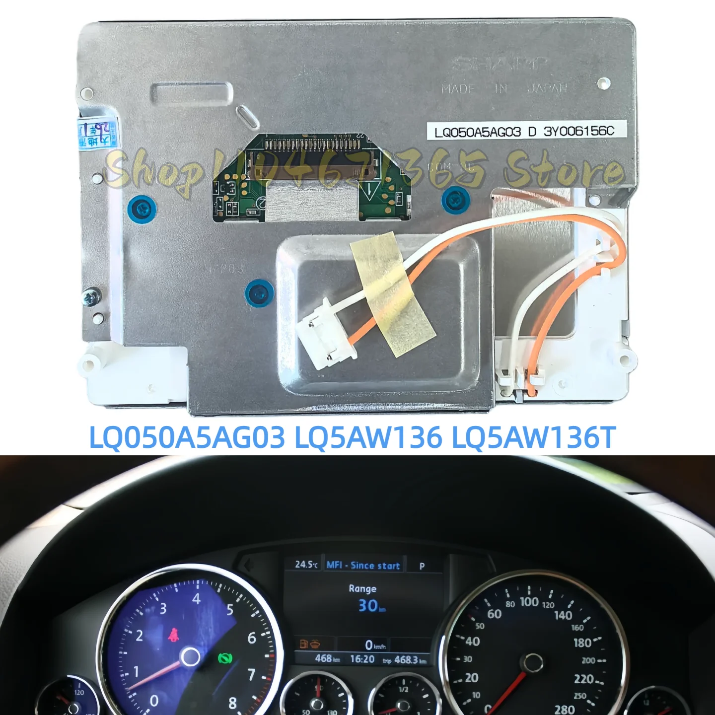 LQ050A5AG03 LQ5AW136 LQ5AW136T LQ5AW136R LQ5AW126 LQ5AW116 5 Inch LCD Display Screen for VW Mercedes Posche Instrument
LQ050A5AG03 LQ5AW136 LQ5AW136T LQ5AW136R LQ5AW126 LQ5AW116 5 Inch LCD Display Screen for VW Mercedes Posche Instrument