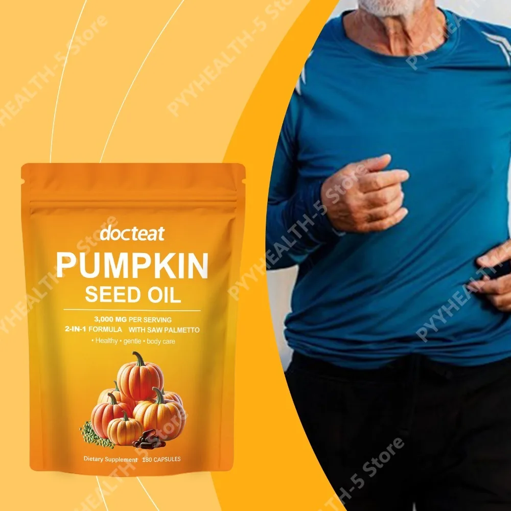 Pumpkin Seed Oil Capsule 3000mg with Saw Palmetto Dietary Supplement – Supports Overall Wellness – 180 Capsules
Pumpkin Seed Oil Capsule 3000mg with Saw Palmetto Dietary Supplement – Supports Overall Wellness – 180 Capsules