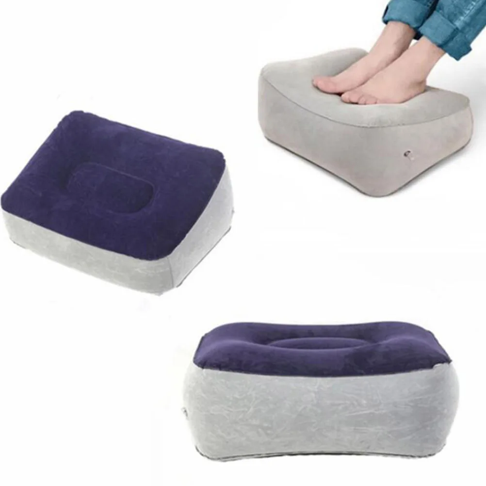 Inflatable Travel Footrest Pillow Gray Blue Skin-Friendly PVC Foot Rest Cushion Airplane Train Leg Rest Stool for Circulation 
Inflatable Travel Footrest Pillow Gray Blue Skin-Friendly PVC Foot Rest Cushion Airplane Train Leg Rest Stool for Circulation