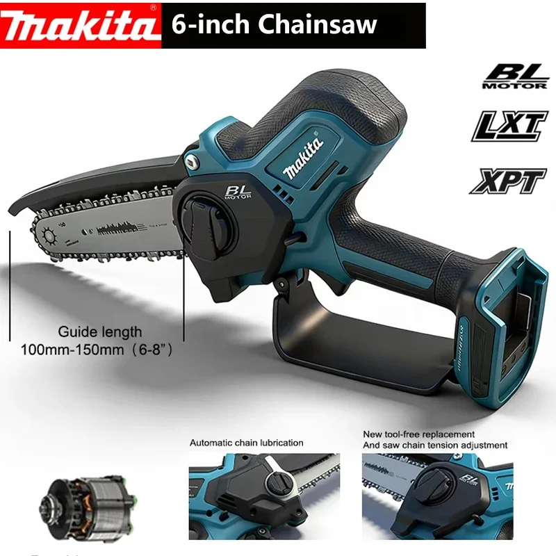 Makita Woodworking Small Handheld 18V Cordless Safe Lock Chainsaw for Electric 6-inch Logging Mini Portable Chainsaw
Makita Woodworking Small Handheld 18V Cordless Safe Lock Chainsaw for Electric 6-inch Logging Mini Portable Chainsaw