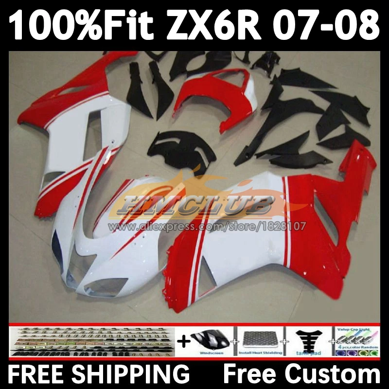 Injection Body For KAWASAKI NINJA ZX 636 6R ZX-6R 2007 2008 157No.28 ZX-636 ZX600 ZX636 ZX-600 ZX6R 07 red white 08 Fairings
Injection Body For KAWASAKI NINJA ZX 636 6R ZX-6R 2007 2008 157No.28 ZX-636 ZX600 ZX636 ZX-600 ZX6R 07 red white 08 Fairings