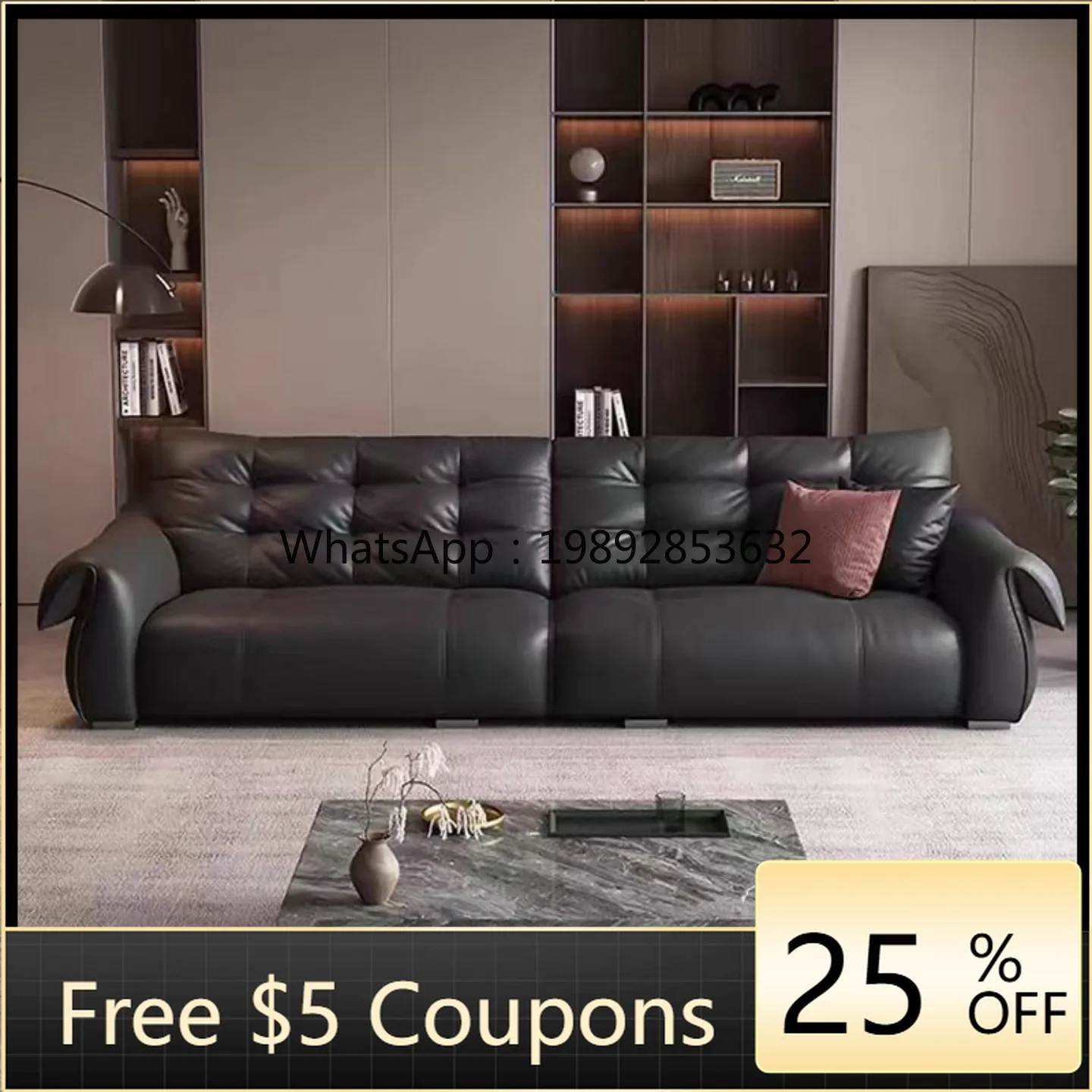 L1 Modern Simple Light Luxury Black Ecological Leather Straight Row Living Room Sofa
L1 Modern Simple Light Luxury Black Ecological Leather Straight Row Living Room Sofa