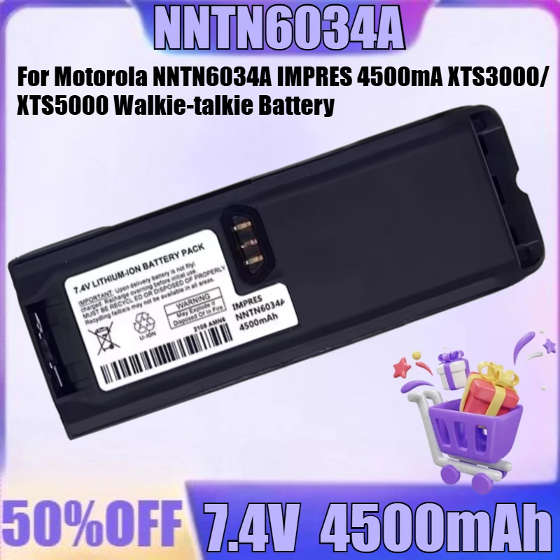 New NNTN6034A 7.4V 4500mAh High Quality Battery for Motorola NNTN6034A IMPRES 4500mA XTS3000/ XTS5000 Walkie-talkie Battery
New NNTN6034A 7.4V 4500mAh High Quality Battery for Motorola NNTN6034A IMPRES 4500mA XTS3000/ XTS5000 Walkie-talkie Battery