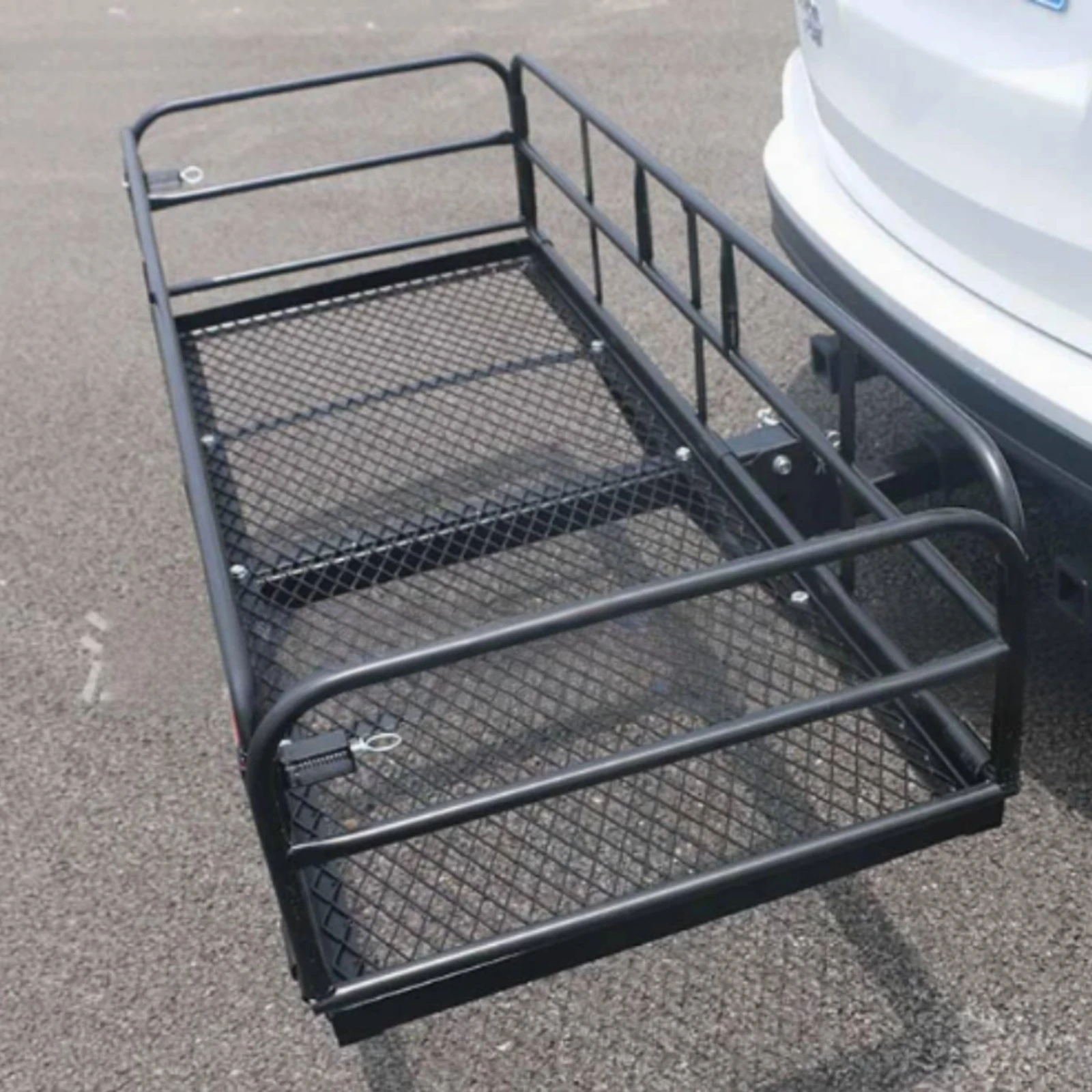 Hitch Mount Cargo Rack Cylindrical Side Rails Tow Hitch Cargo Carrier Metal Black
Hitch Mount Cargo Rack Cylindrical Side Rails Tow Hitch Cargo Carrier Metal Black