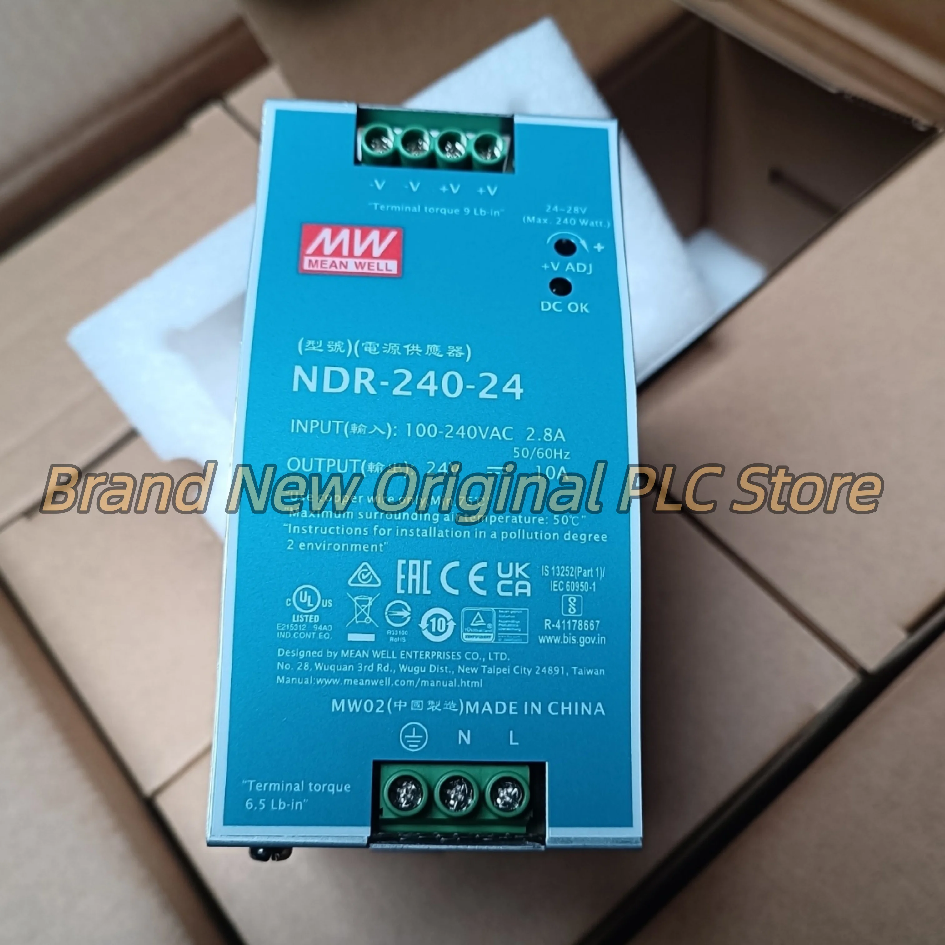 Brand New NDR-240-24 | 24V10A NDR-240-48 | 48V5A
Brand New NDR-240-24 | 24V10A NDR-240-48 | 48V5A