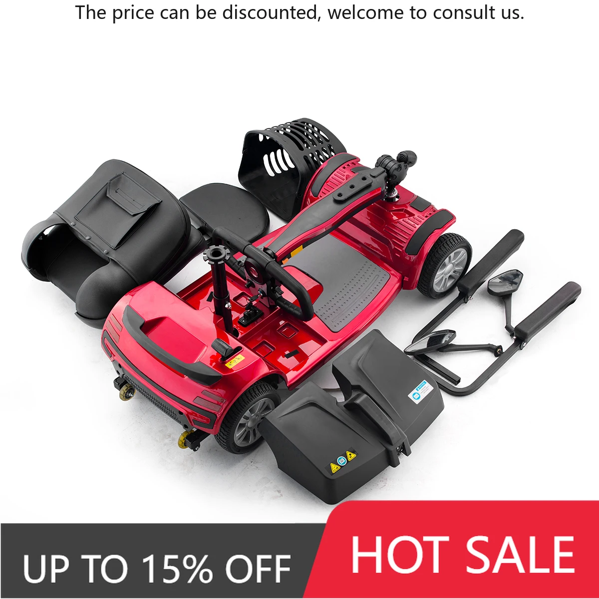 Baichen 24V 12Ah Durable Battery Four-wheel Scooter Handicapped Home Care Quick Disassembly Electric Mobility Scooter
Baichen 24V 12Ah Durable Battery Four-wheel Scooter Handicapped Home Care Quick Disassembly Electric Mobility Scooter