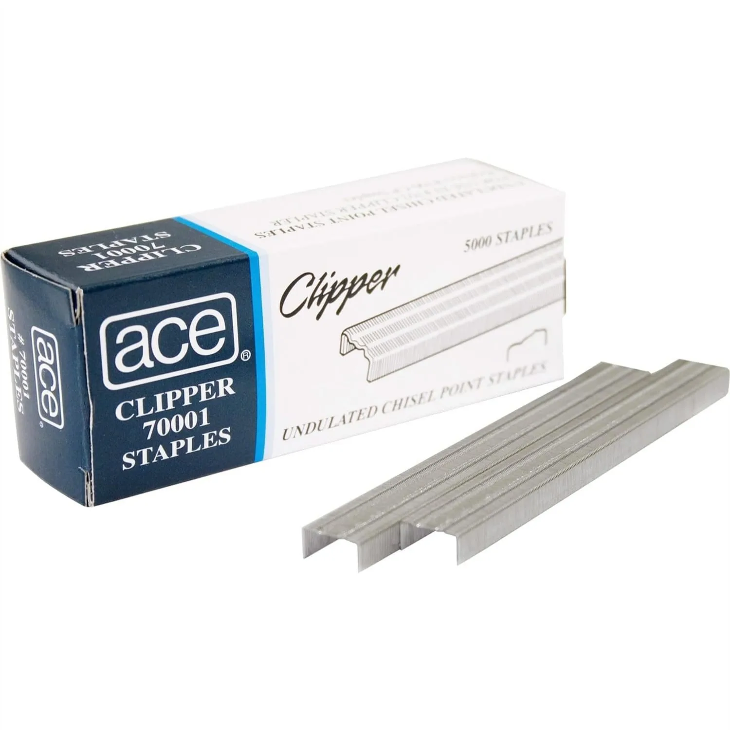 Undulated Clipper Staples for ACE07020, 5,000 Staples with Chisel Point, Silver
Undulated Clipper Staples for ACE07020, 5,000 Staples with Chisel Point, Silver