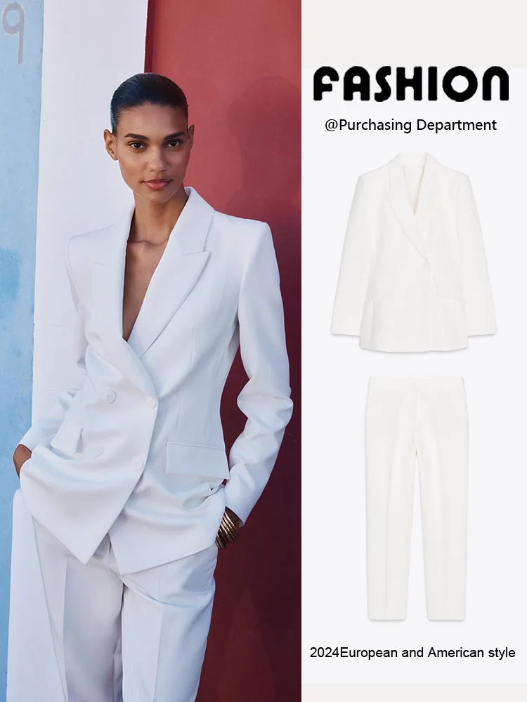 Spring New Arrival Women's Suit Jaet Casual Long Pants Faionable Two-Piece Set Long Sve with Collar Workwear Sle
Spring New Arrival Women's Suit Jaet Casual Long Pants Faionable Two-Piece Set Long Sve with Collar Workwear Sle