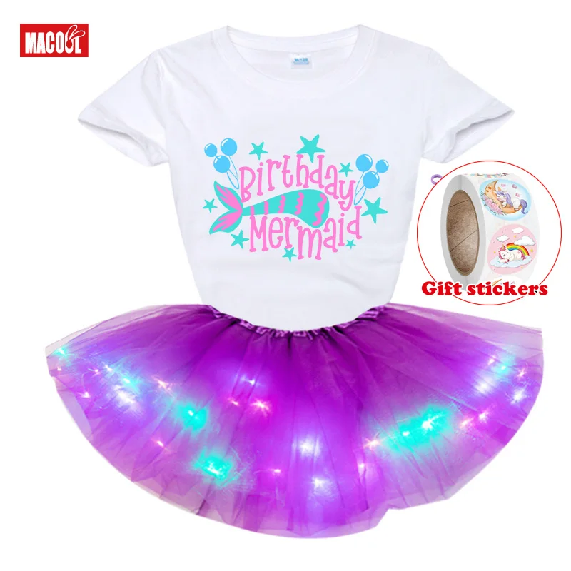 Kids Dress Set Girl Short T-shirt + Glow Sequins Skirts Dress + Children's Sticker 3pc Set Design Your Name and Number Clothes
Kids Dress Set Girl Short T-shirt + Glow Sequins Skirts Dress + Children's Sticker 3pc Set Design Your Name and Number Clothes