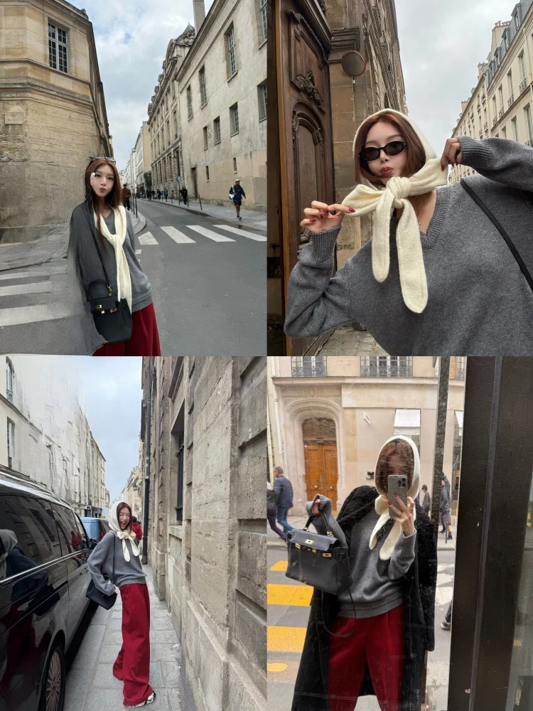 Yangzifan Women's V-ne Knitwear 50% Wool Loose Inner Wear Winter Faion Casual Straight Cut Long Sve Thermal Top
Yangzifan Women's V-ne Knitwear 50% Wool Loose Inner Wear Winter Faion Casual Straight Cut Long Sve Thermal Top