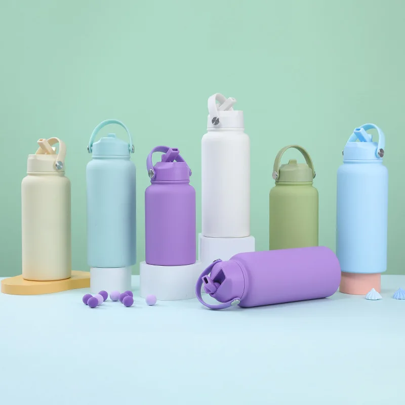 1L Sports Thermos CUP With Straw And Handle,Stainless Steel,Large Capacity Vacuum Flasks Drinkware Large Mouth Gyms WATER BOTTLE
1L Sports Thermos CUP With Straw And Handle,Stainless Steel,Large Capacity Vacuum Flasks Drinkware Large Mouth Gyms WATER BOTTLE