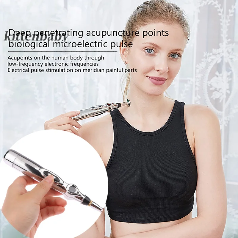 Electric Acupuncture Point Massage Pen Pain Relief Laser Therapy Electronic Meridian Energy Pen Body Head Back Neck Leg Massager
Electric Acupuncture Point Massage Pen Pain Relief Laser Therapy Electronic Meridian Energy Pen Body Head Back Neck Leg Massager