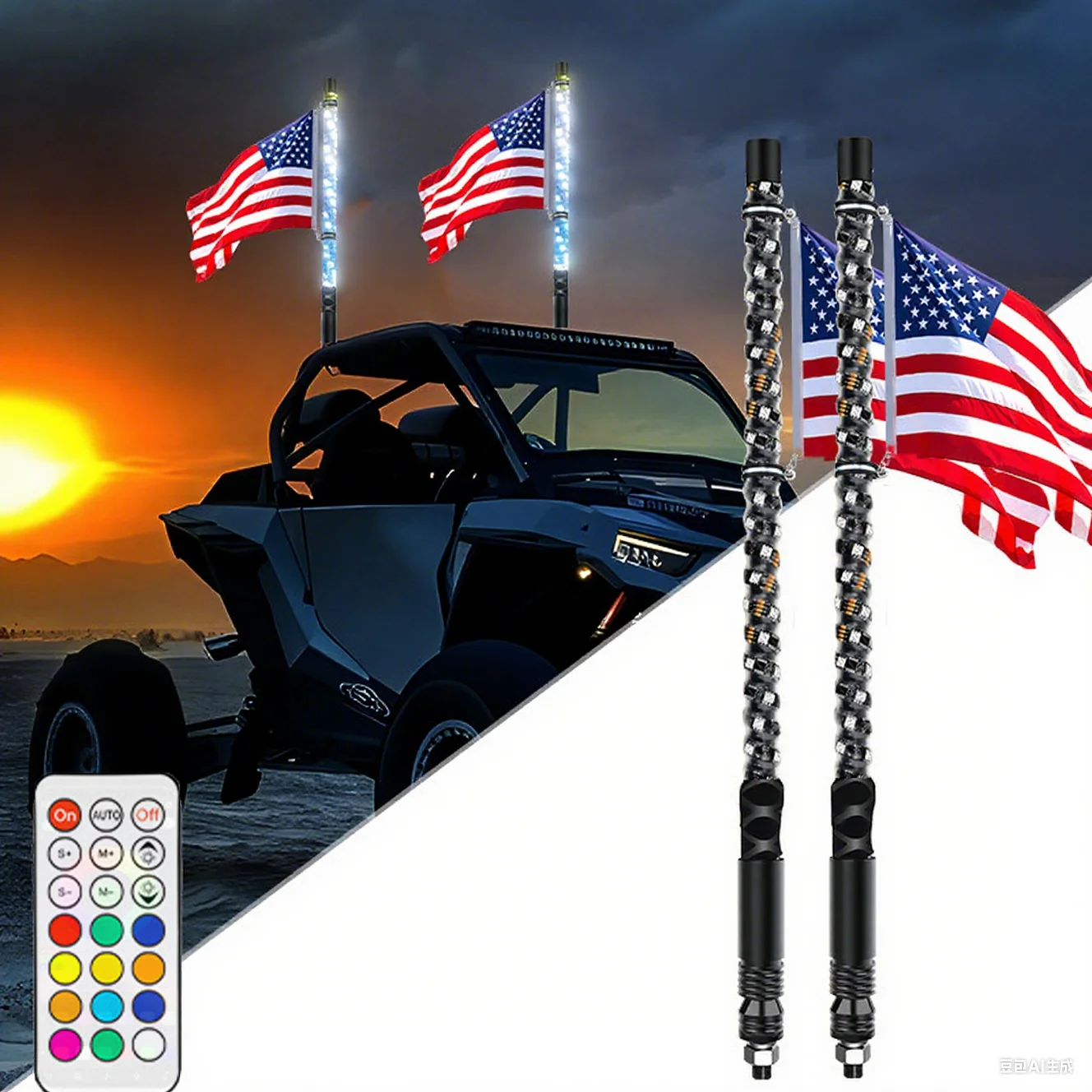 2FT RGB LED Flag Pole Light Car Modification Lamp Waterproof light for Vehicle Decoration Auto Exterior Lighting Car Accessories
2FT RGB LED Flag Pole Light Car Modification Lamp Waterproof light for Vehicle Decoration Auto Exterior Lighting Car Accessories