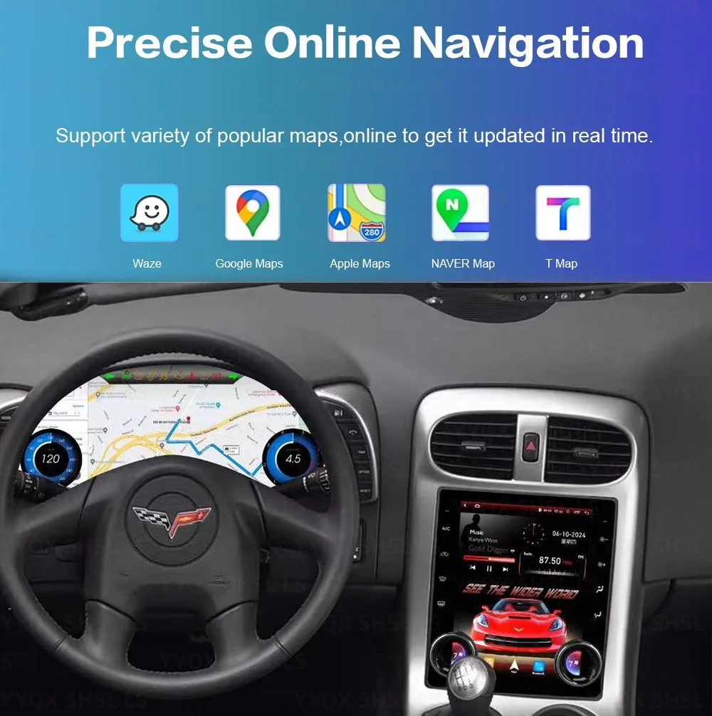 Carplay для Chevrolet Corvette C6 2013-2019 Android 13, автомобильные аксессуары, автомобильный мультимедийный плеер, GPS-навигация, аудио-радио
Carplay для Chevrolet Corvette C6 2013-2019 Android 13, автомобильные аксессуары, автомобильный мультимедийный плеер, GPS-навигация, аудио-радио