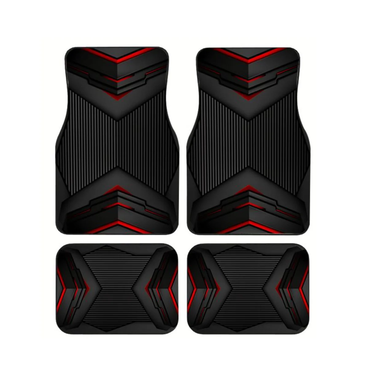 4PCS 3D Mechanical Black Red Stripes Printed Car Floor Mat Universal Anti-slip Auto Foot Carpet Car Interior For Sedan SUV Truck
4PCS 3D Mechanical Black Red Stripes Printed Car Floor Mat Universal Anti-slip Auto Foot Carpet Car Interior For Sedan SUV Truck