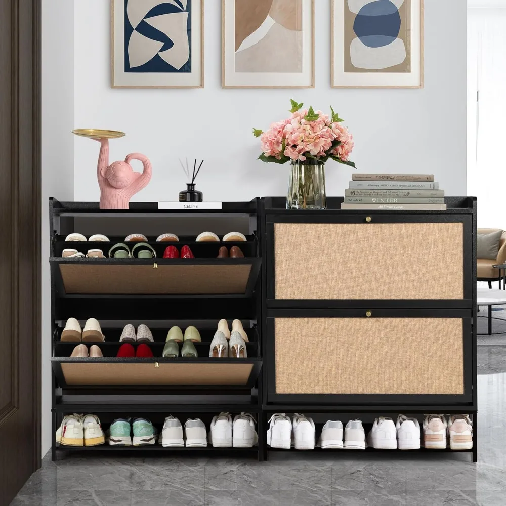 Shoe Rack ,Cabinet for Entryway, Black Slim Shoes Cabinets with 2 Flip Drawers Narrow Shoes Storage Cabinet, Shoe Rack
Shoe Rack ,Cabinet for Entryway, Black Slim Shoes Cabinets with 2 Flip Drawers Narrow Shoes Storage Cabinet, Shoe Rack