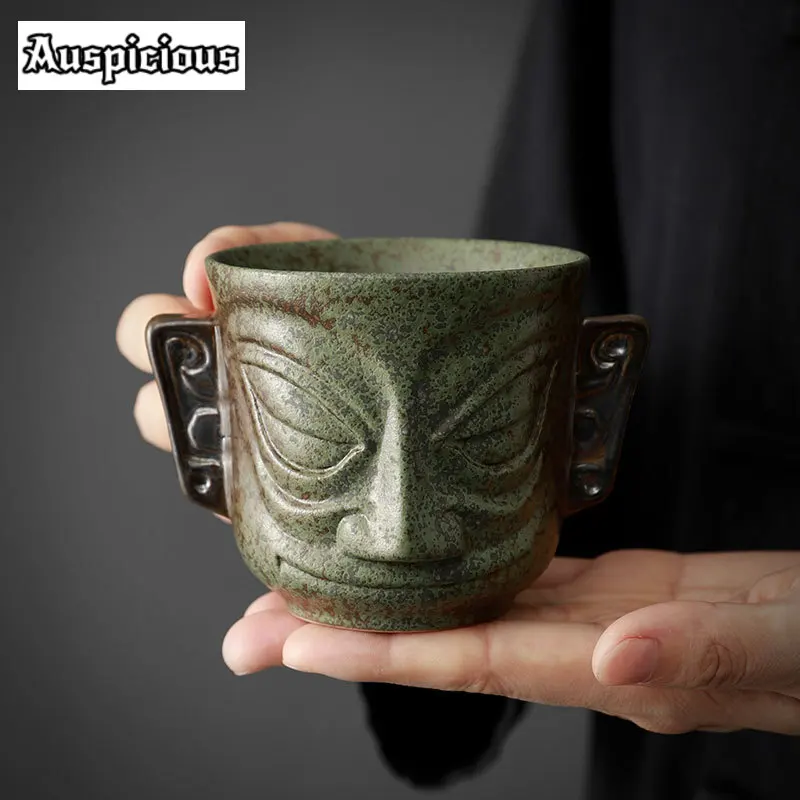 220 мл китайская керамическая чайная чашка Sanxingdui в стиле ретро грубая большая чашка мастер творческие персонажи чайная чаша культурная Подарочная коробка Jianzhan Cha
220 мл китайская керамическая чайная чашка Sanxingdui в стиле ретро грубая большая чашка мастер творческие персонажи чайная чаша культурная Подарочная коробка Jianzhan Cha