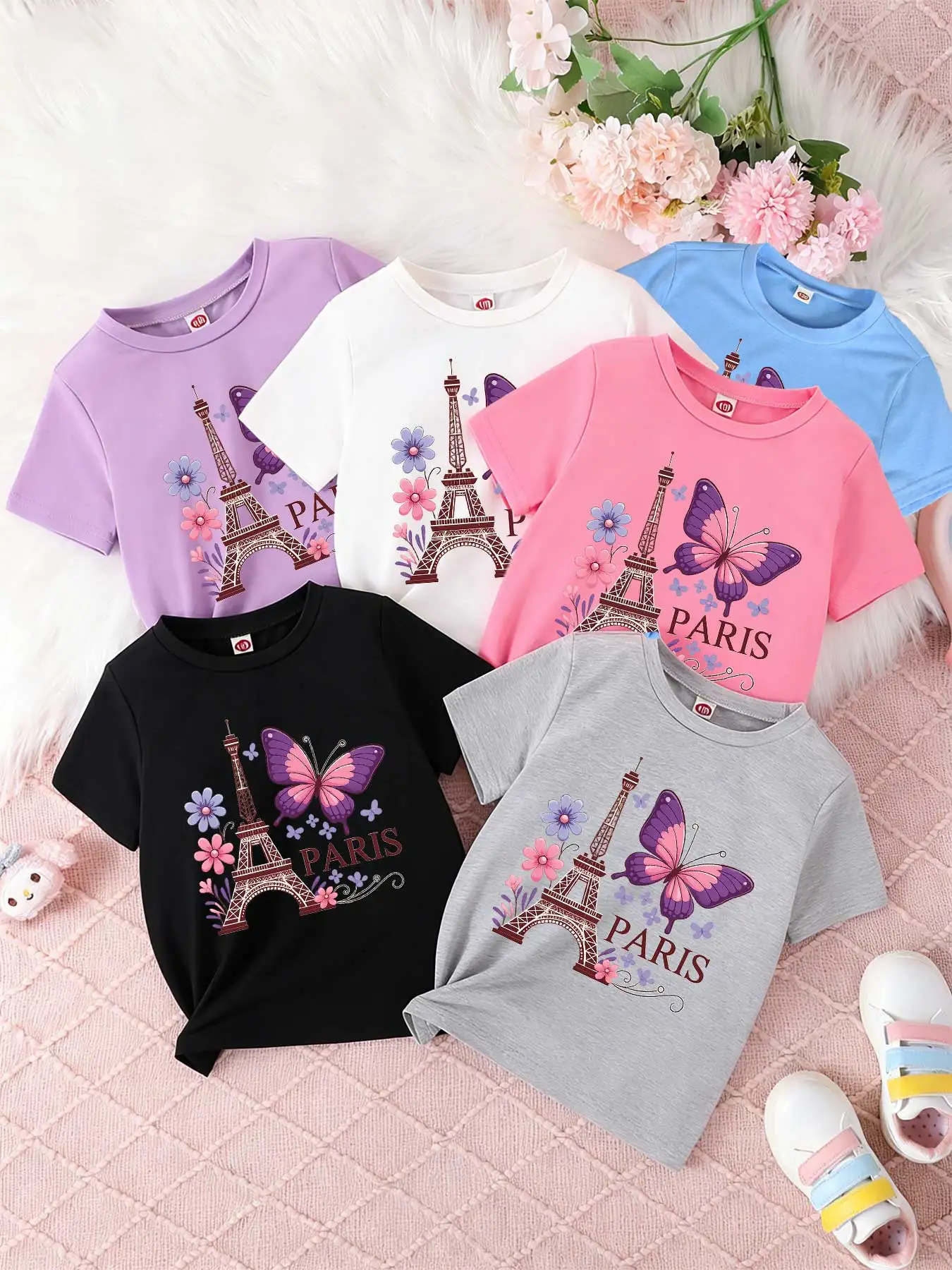 Children's short-sleeved T-shirts for boys and girls, loose and breathable,paris eiffel tower, butterfly, paris art eiffel tower
Children's short-sleeved T-shirts for boys and girls, loose and breathable,paris eiffel tower, butterfly, paris art eiffel tower