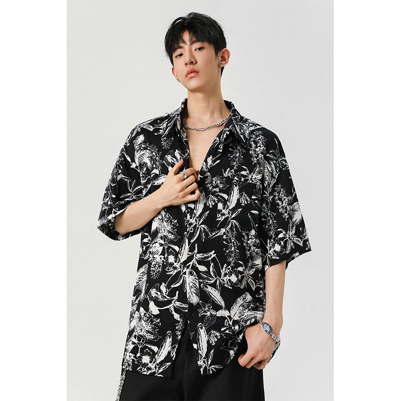 2026 Summer New Ice Silk Flower Shirt Beach Short-sleeved Top Men's High-end Ice Silk Short-sleeved Seaside Vacation Beach Shirt
2026 Summer New Ice Silk Flower Shirt Beach Short-sleeved Top Men's High-end Ice Silk Short-sleeved Seaside Vacation Beach Shirt