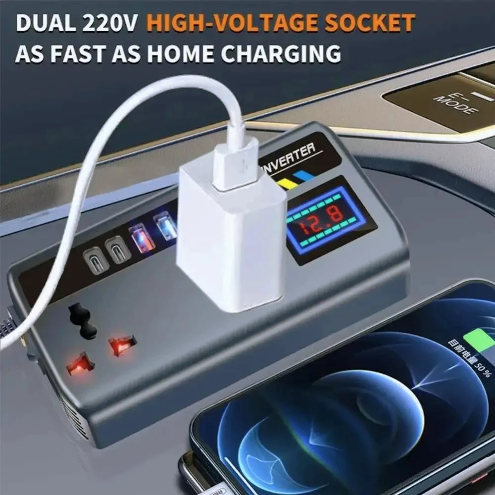 DB-Car Inverter Converter 12V/24V To 220V Outlet Fast Ports Inverter Portable Charging Socket USB 3 Power Transformer Charger J3
DB-Car Inverter Converter 12V/24V To 220V Outlet Fast Ports Inverter Portable Charging Socket USB 3 Power Transformer Charger J3