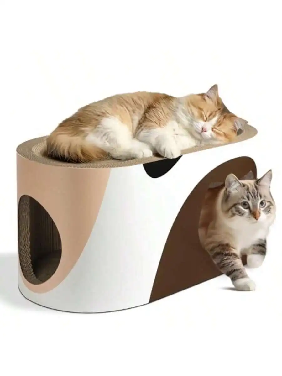 Large Cat Scratcher Lounge With Hole And Corrugated Cardboard Design For Furniture Protection
Large Cat Scratcher Lounge With Hole And Corrugated Cardboard Design For Furniture Protection