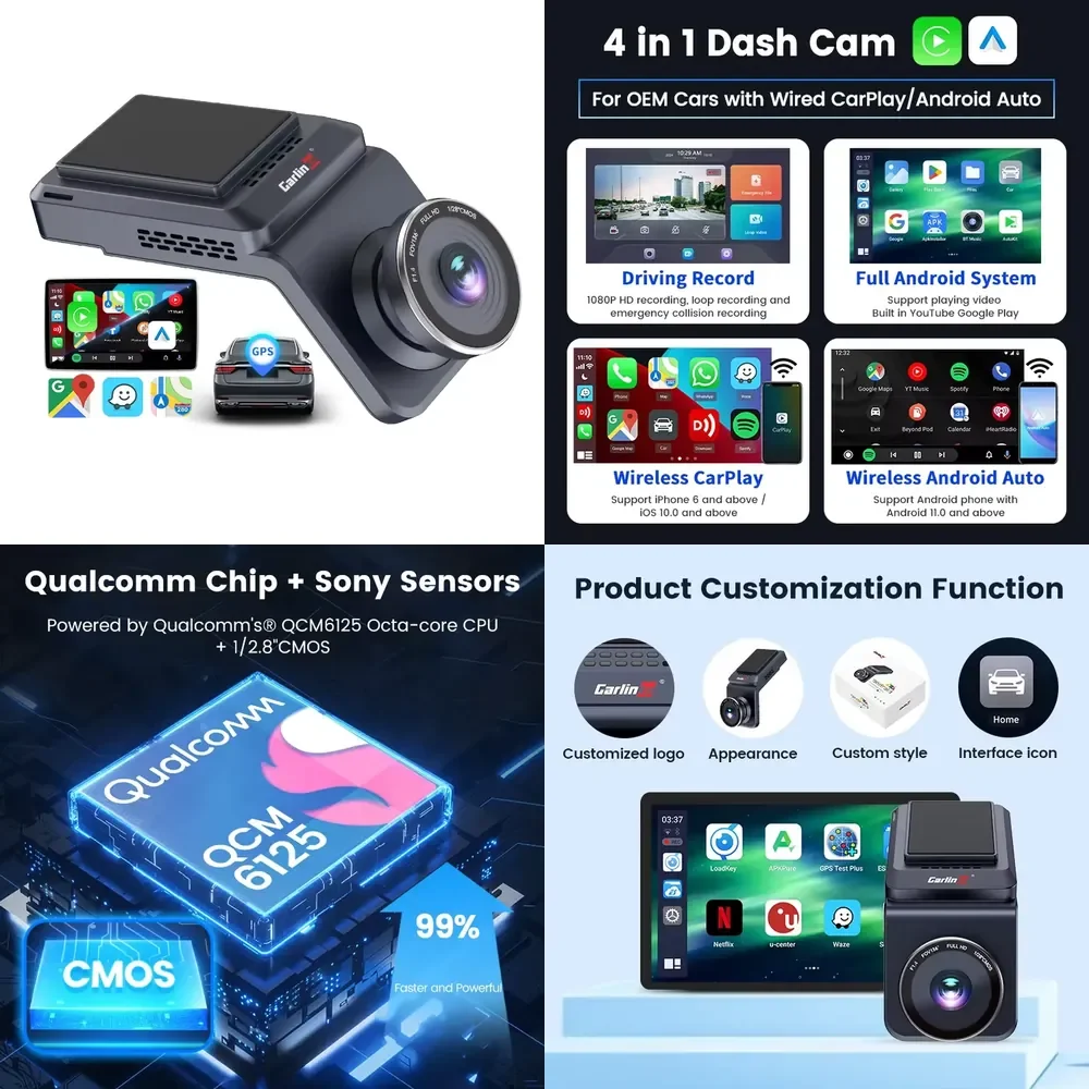 Carlinkit DVR HD 4G LTE Dashcam Ai 8g 128gb Full Android System Media Wireless Android Auto Carplay Ai Box with
Carlinkit DVR HD 4G LTE Dashcam Ai 8g 128gb Full Android System Media Wireless Android Auto Carplay Ai Box with