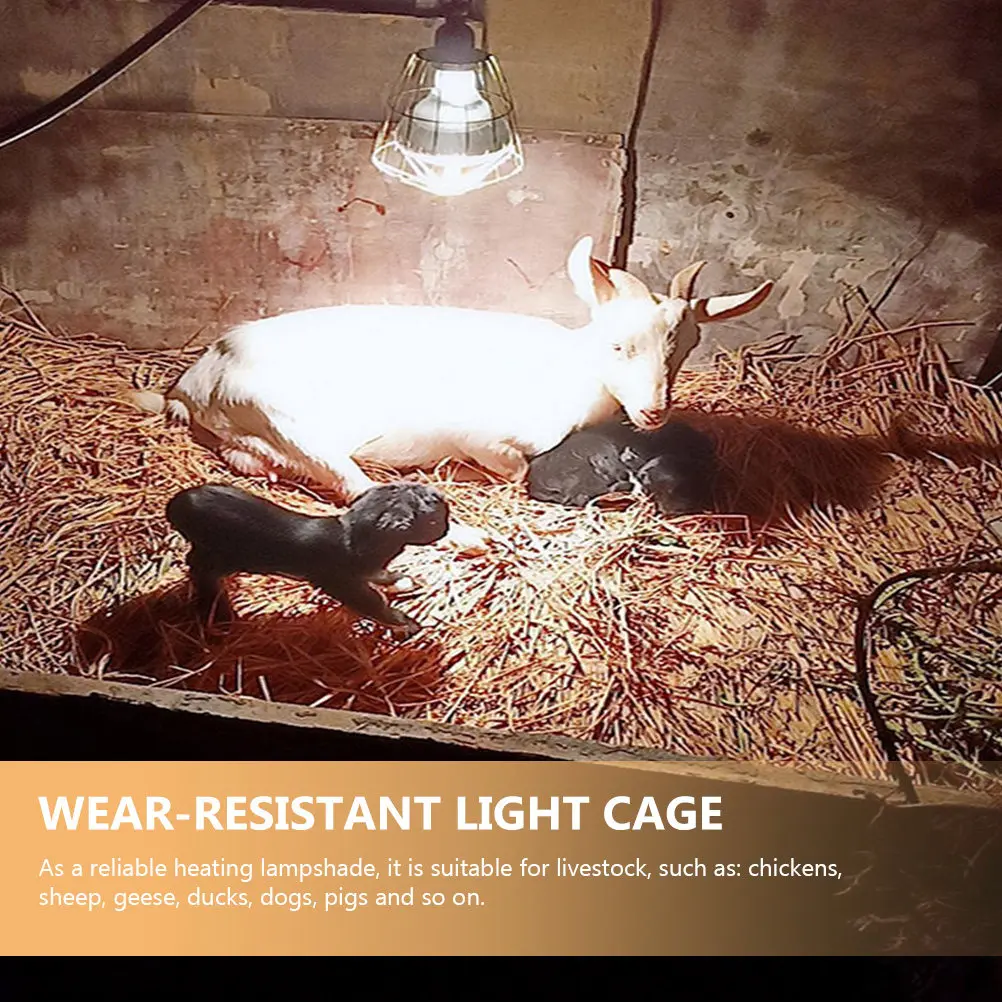 3Pcs Heat-Resistant Bulb Covers Sturdy Iron Livestock Lamp Cage Anti-Scald Heating Light Suitable for Poultry Pigs Dogs
3Pcs Heat-Resistant Bulb Covers Sturdy Iron Livestock Lamp Cage Anti-Scald Heating Light Suitable for Poultry Pigs Dogs