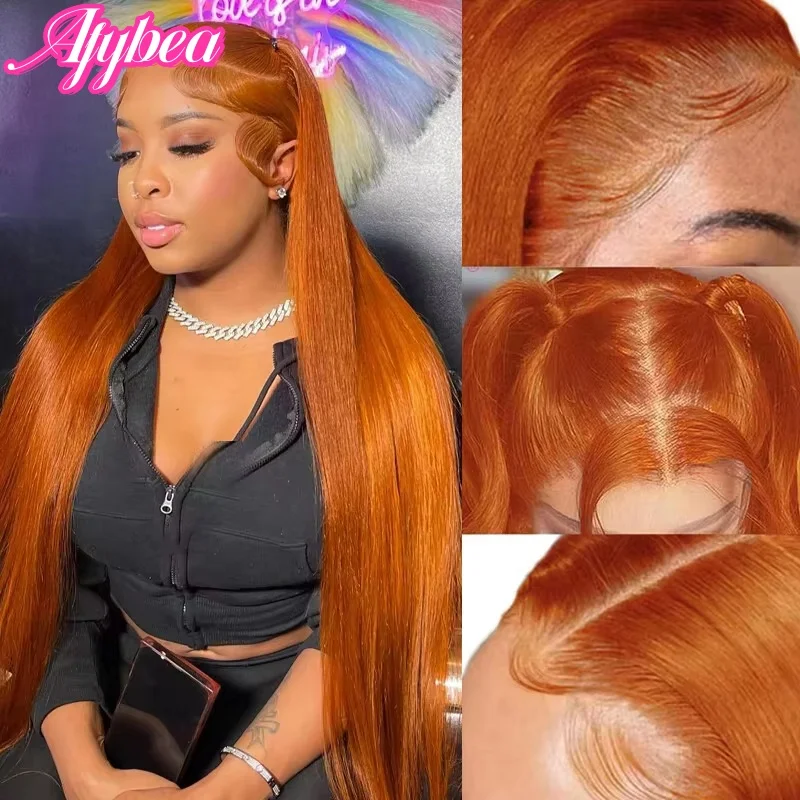 36 Inch Orange Ginger 13x6 Lace Front Wigs Human Hair For Women Straight Brazilian 13x4 Lace Frontal Wig 350 Colored Pre Plucked
36 Inch Orange Ginger 13x6 Lace Front Wigs Human Hair For Women Straight Brazilian 13x4 Lace Frontal Wig 350 Colored Pre Plucked