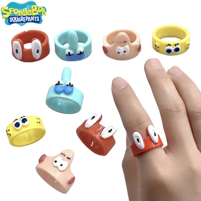 Кольца с изображением Губки Боб для женщин и мужчин, кольцо на палец, милый кальмар Y2K, кольца для пар, украшения, кольцо из смолы Патрика, подарки на день рождения
Кольца с изображением Губки Боб для женщин и мужчин, кольцо на палец, милый кальмар Y2K, кольца для пар, украшения, кольцо из смолы Патрика, подарки на день рождения