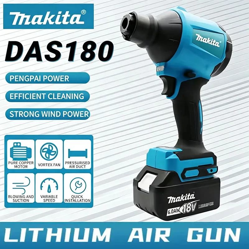 Makita DAS180 Rechargeable Air Dust Collector with Drill Brush for Cleaning & Blowing 18V Cordless Lithium Battery
Makita DAS180 Rechargeable Air Dust Collector with Drill Brush for Cleaning & Blowing 18V Cordless Lithium Battery