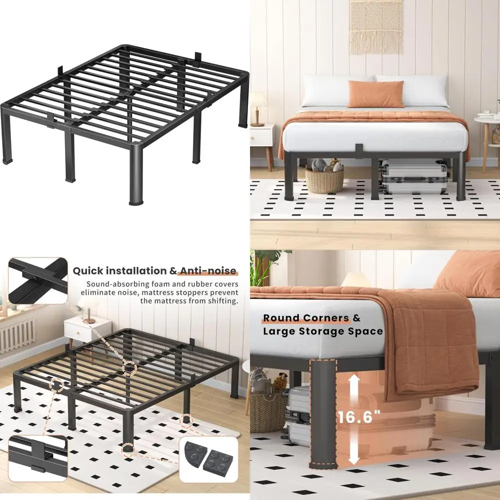 Sturdy 18 Inch Queen-Size 3500 lbs Metal Bed Frame with Rounded Corners and Anti-Squeak Feature for Quick Assembly, No Box Sprin
Sturdy 18 Inch Queen-Size 3500 lbs Metal Bed Frame with Rounded Corners and Anti-Squeak Feature for Quick Assembly, No Box Sprin