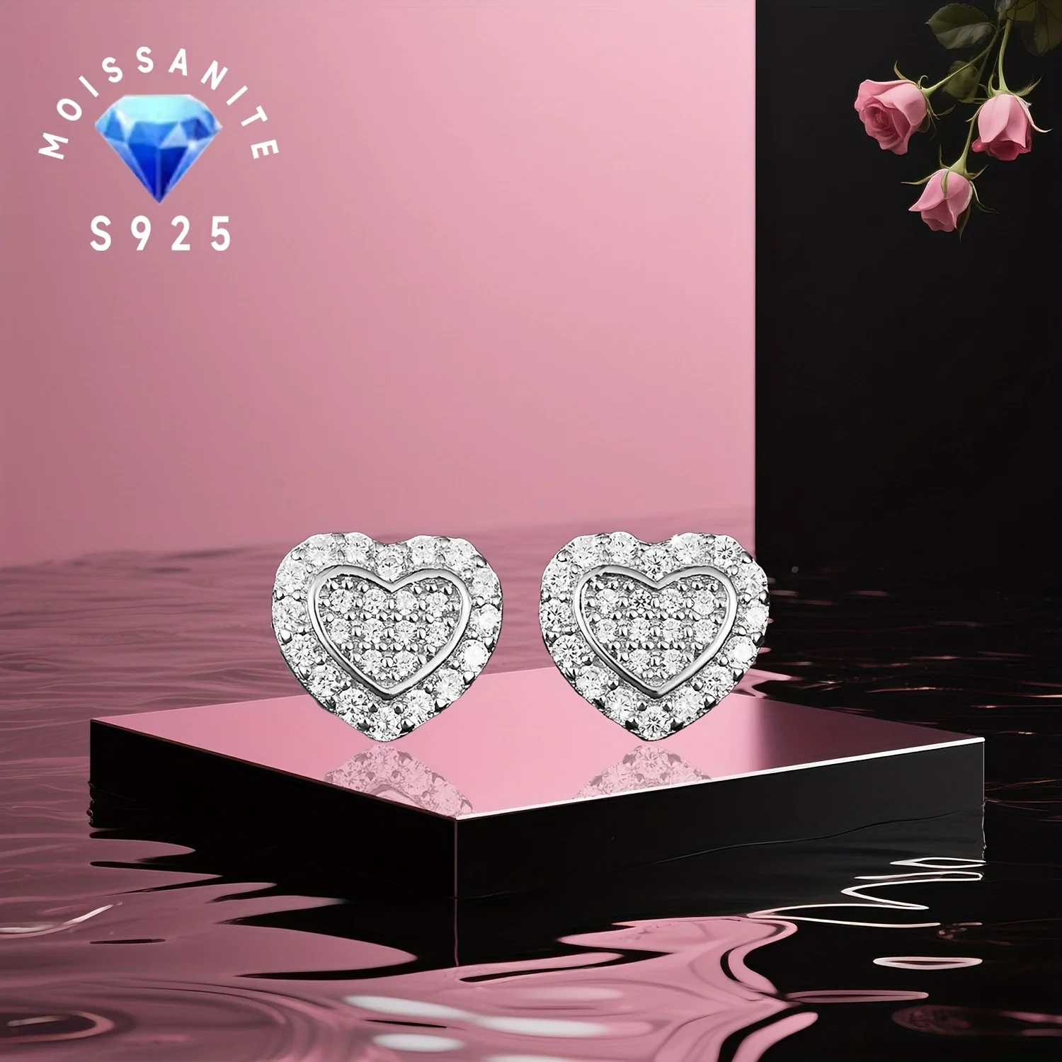 1 Pair Of 925 Sterling Silver 0.48 Carat Moissanite Triple Circle Round Stud Earrings
1 Pair Of 925 Sterling Silver 0.48 Carat Moissanite Triple Circle Round Stud Earrings