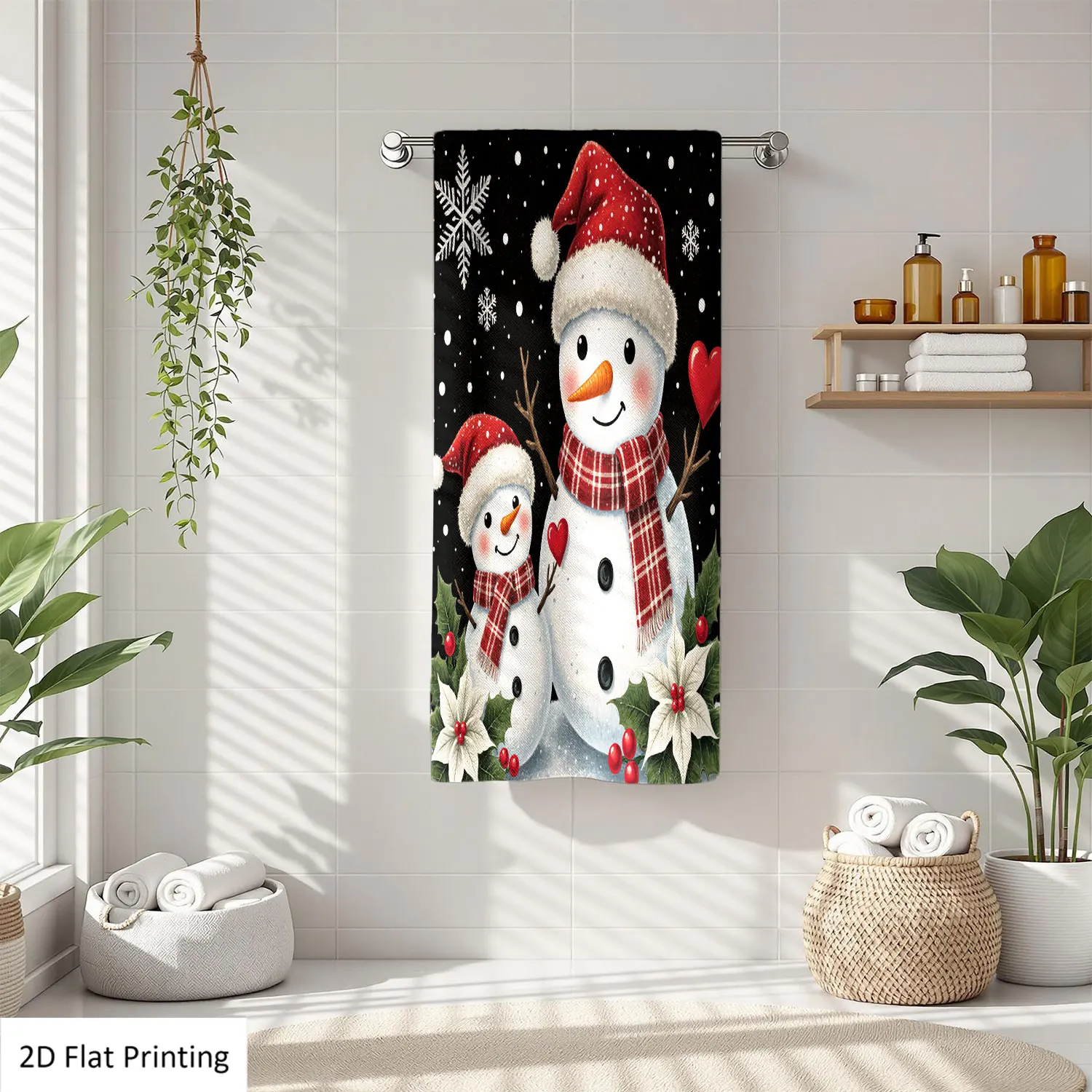 1Pc Christmas Snowmen Hats Scarves Flowers Hearts Bathroom Hand Towel Bath Towel, Multiple Size Microfiber Polyester Towel, Unique Home Decorative Kitchen Towels, Festival Bathroom Accessories Decor, Quick Dry and Absorbent
1Pc Christmas Snowmen Hats Scarves Flowers Hearts Bathroom Hand Towel Bath Towel, Multiple Size Microfiber Polyester Towel, Unique Home Decorative Kitchen Towels, Festival Bathroom Accessories Decor, Quick Dry and Absorbent