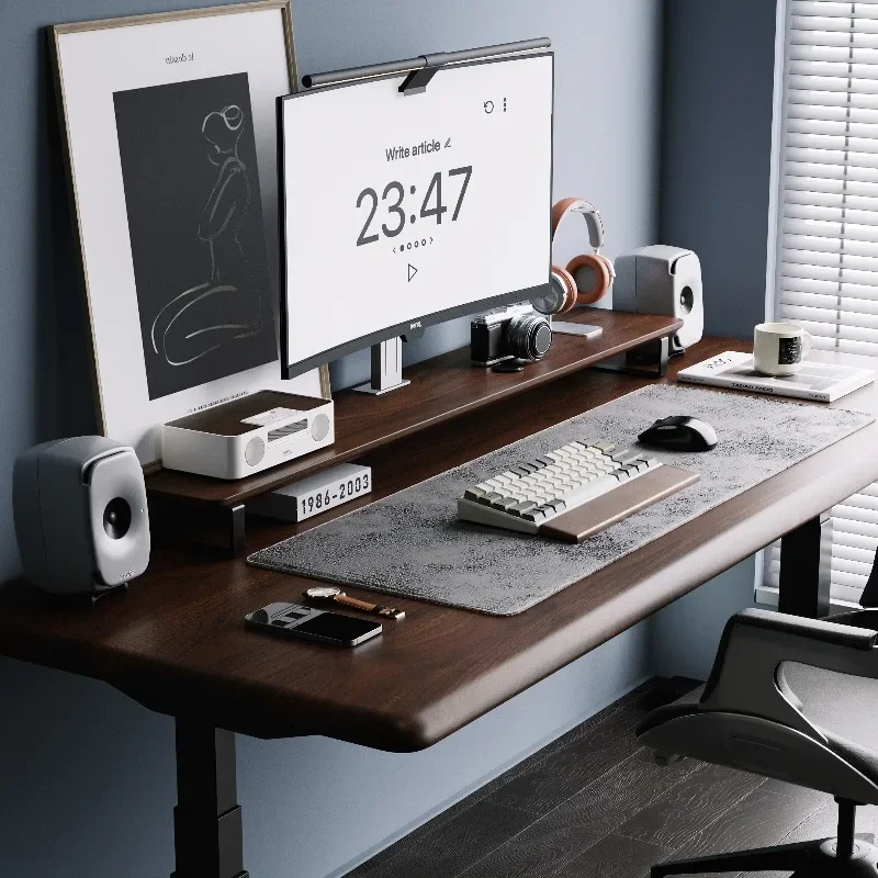 Intelligent adjustable lifting desk, e-sports table, solid wood electric lifting table
Intelligent adjustable lifting desk, e-sports table, solid wood electric lifting table