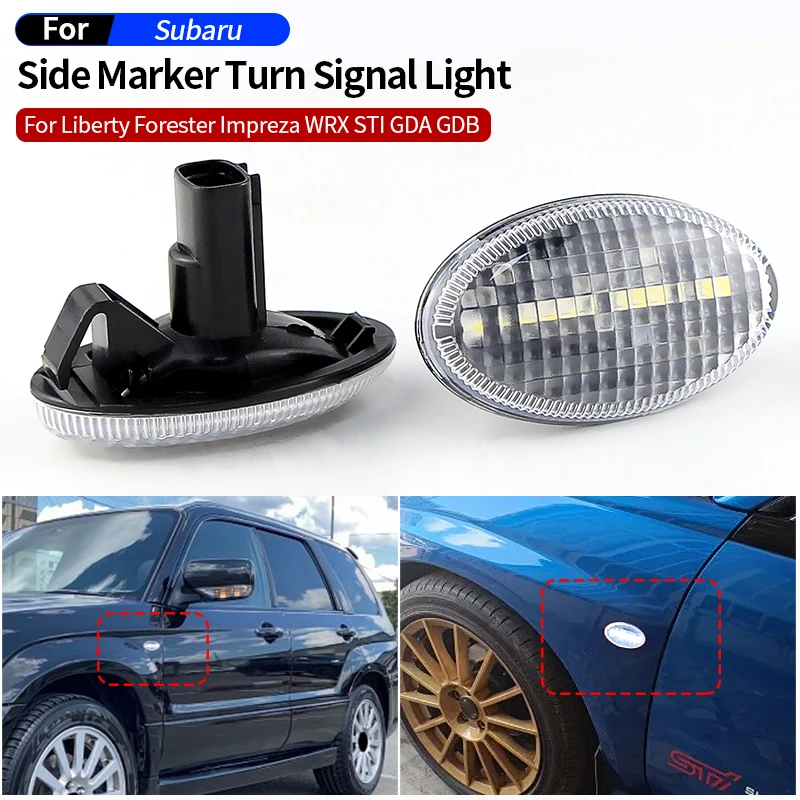 1 пара для Subaru Forester Liberty Impreza WRX Sti 2000-2007, динамический светодиодный боковой габаритный указатель поворота, последовательный мигающий свет
1 пара для Subaru Forester Liberty Impreza WRX Sti 2000-2007, динамический светодиодный боковой габаритный указатель поворота, последовательный мигающий свет