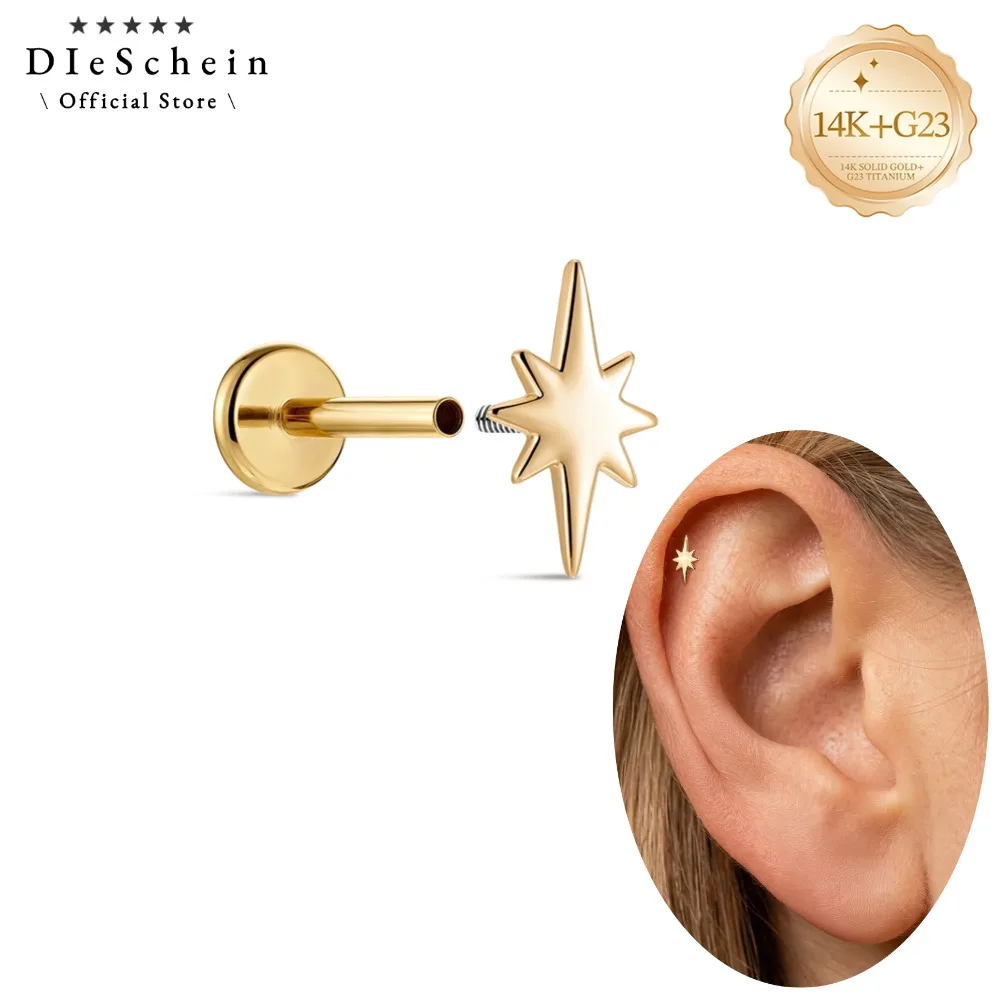 DIeSchein 14K Gold Helix Piercings Earrings for Women Screw Labret Gold Flat Back Stud Earrings for Helix Tragus Daith Piercings
DIeSchein 14K Gold Helix Piercings Earrings for Women Screw Labret Gold Flat Back Stud Earrings for Helix Tragus Daith Piercings