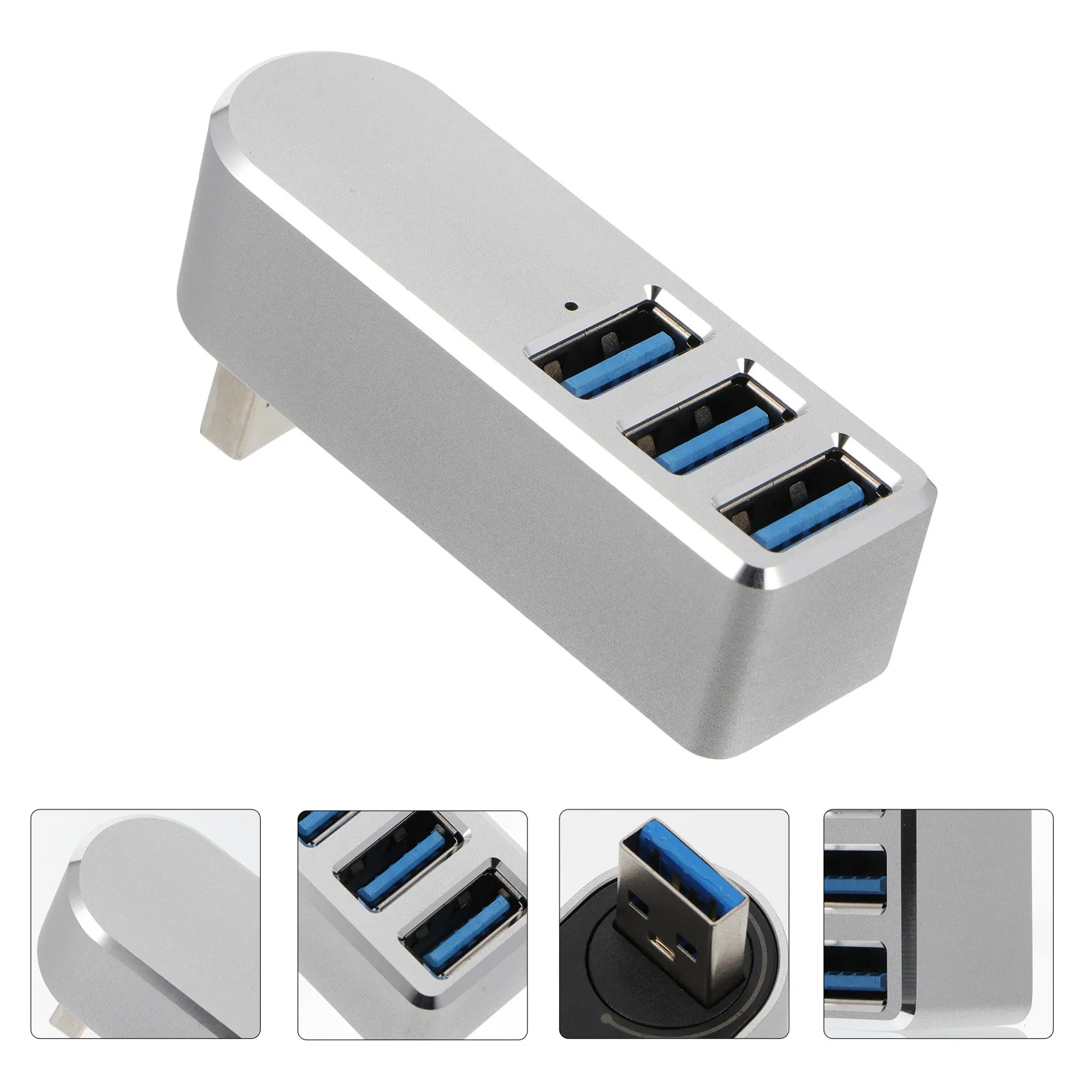 Rotatable Aluminum Alloy USB Hub USB 3.0 Portable Data Hub 3 Port Splitter for Keyboard Mouse Camera Charging Computer
Rotatable Aluminum Alloy USB Hub USB 3.0 Portable Data Hub 3 Port Splitter for Keyboard Mouse Camera Charging Computer