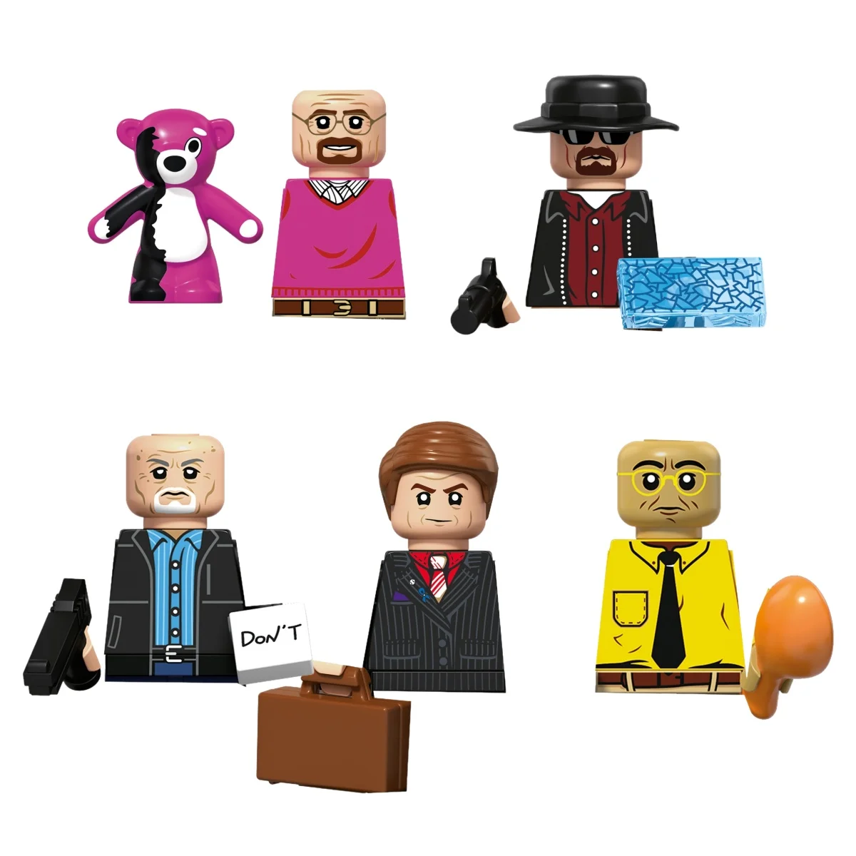 Movie BreakBad Mini Doll Figure Heisenberg Walter White Gus Fring Saul Goodman Mike Ehrmantraut Building Block Toy for Kids
Movie BreakBad Mini Doll Figure Heisenberg Walter White Gus Fring Saul Goodman Mike Ehrmantraut Building Block Toy for Kids