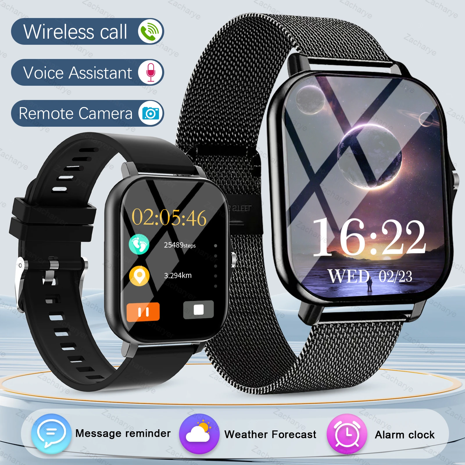 Smart fitness watch, wireless call, multiple exercise modes, SMS alerts, replaceable wallpaper, fitness tracker, outdoor sports
Smart fitness watch, wireless call, multiple exercise modes, SMS alerts, replaceable wallpaper, fitness tracker, outdoor sports