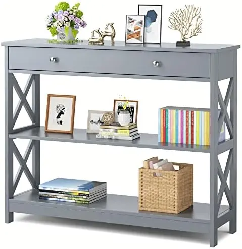 Console Table with Drawer and Shelves, Sofa Table Narrow Long for Living Room, Easy Assembly, 3-Tier Entryway Table with for H
Console Table with Drawer and Shelves, Sofa Table Narrow Long for Living Room, Easy Assembly, 3-Tier Entryway Table with for H