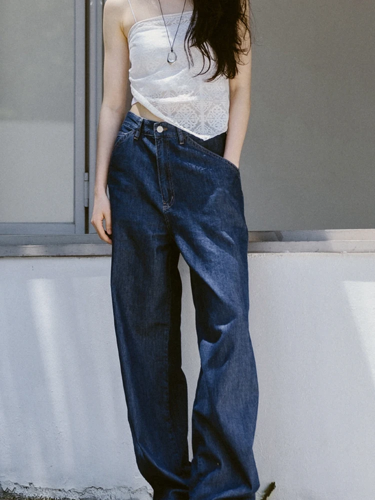 Slimming Straight Leg Jeans Women's Loose Fit Pure Cotton Long Trousers Spring Autumn Simple Style Natural Waist Denim Jeans
Slimming Straight Leg Jeans Women's Loose Fit Pure Cotton Long Trousers Spring Autumn Simple Style Natural Waist Denim Jeans